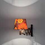 Wall lamp/scissor lamp in died pine wood from Translandia. Denmark 1960s
