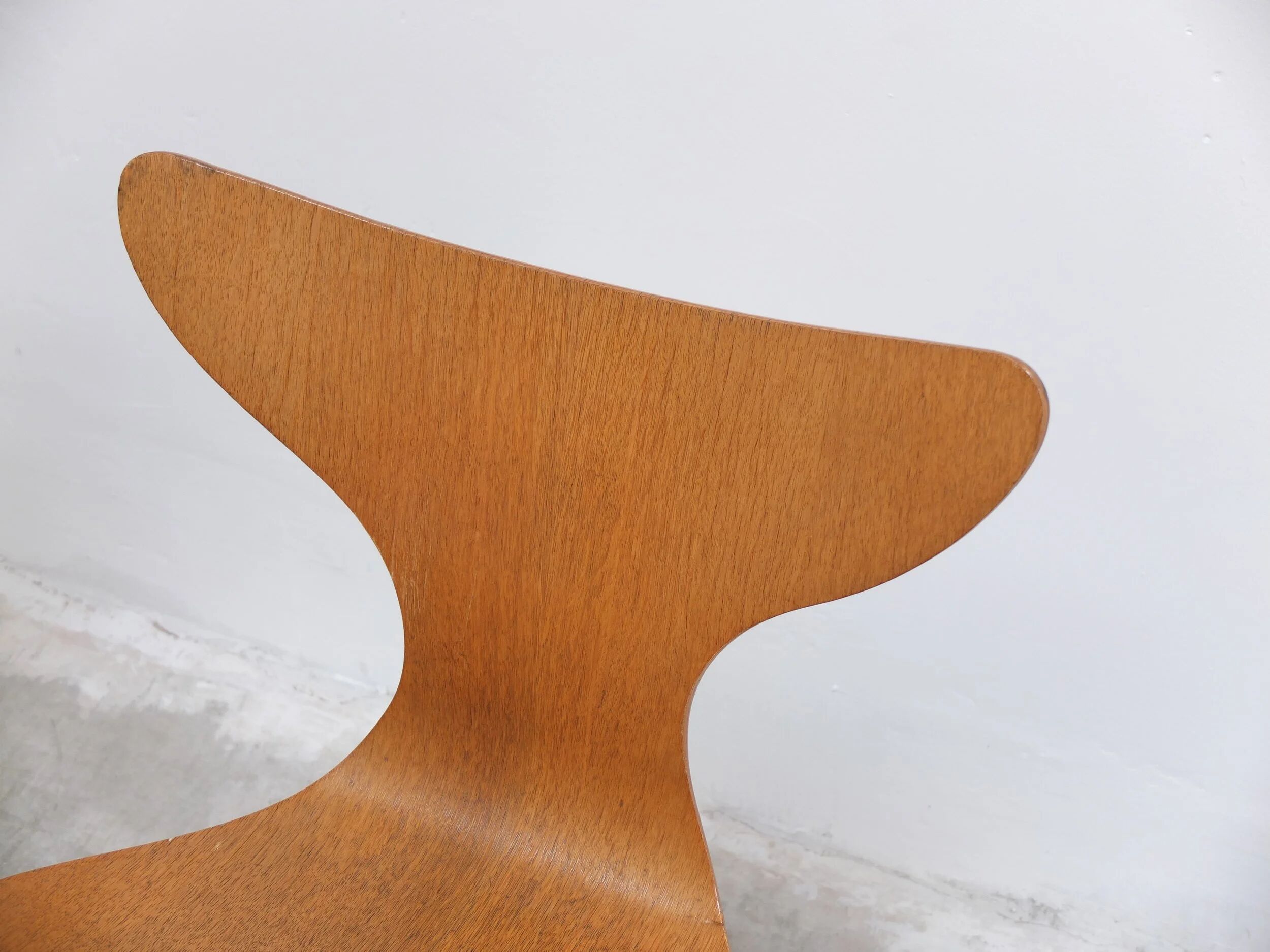 1st edition set of 4 'Lily' chairs in oak by Arne Jacobsen for Fritz Hansen, 1969