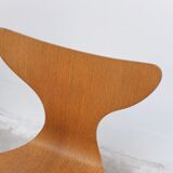 1st edition set of 4 'Lily' chairs in oak by Arne Jacobsen for Fritz Hansen, 1969