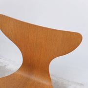 1st edition set of 4 'Lily' chairs in oak by Arne Jacobsen for Fritz Hansen, 1969
