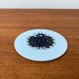 Mid-Century Danish wall plate with Crazy Bird design by Beth Breyen for Royal Copenhagen.