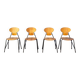 Chairs by Aurelio Villari for Isa Bergamo, 1950s, set of 4