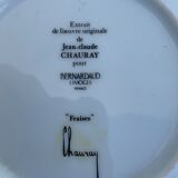 Jean-Claude Chauray strawberry plate for Bernardaud Limoges