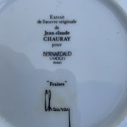 Jean-Claude Chauray strawberry plate for Bernardaud Limoges