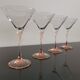 4 verres à cocktail Luminarc pieds rose