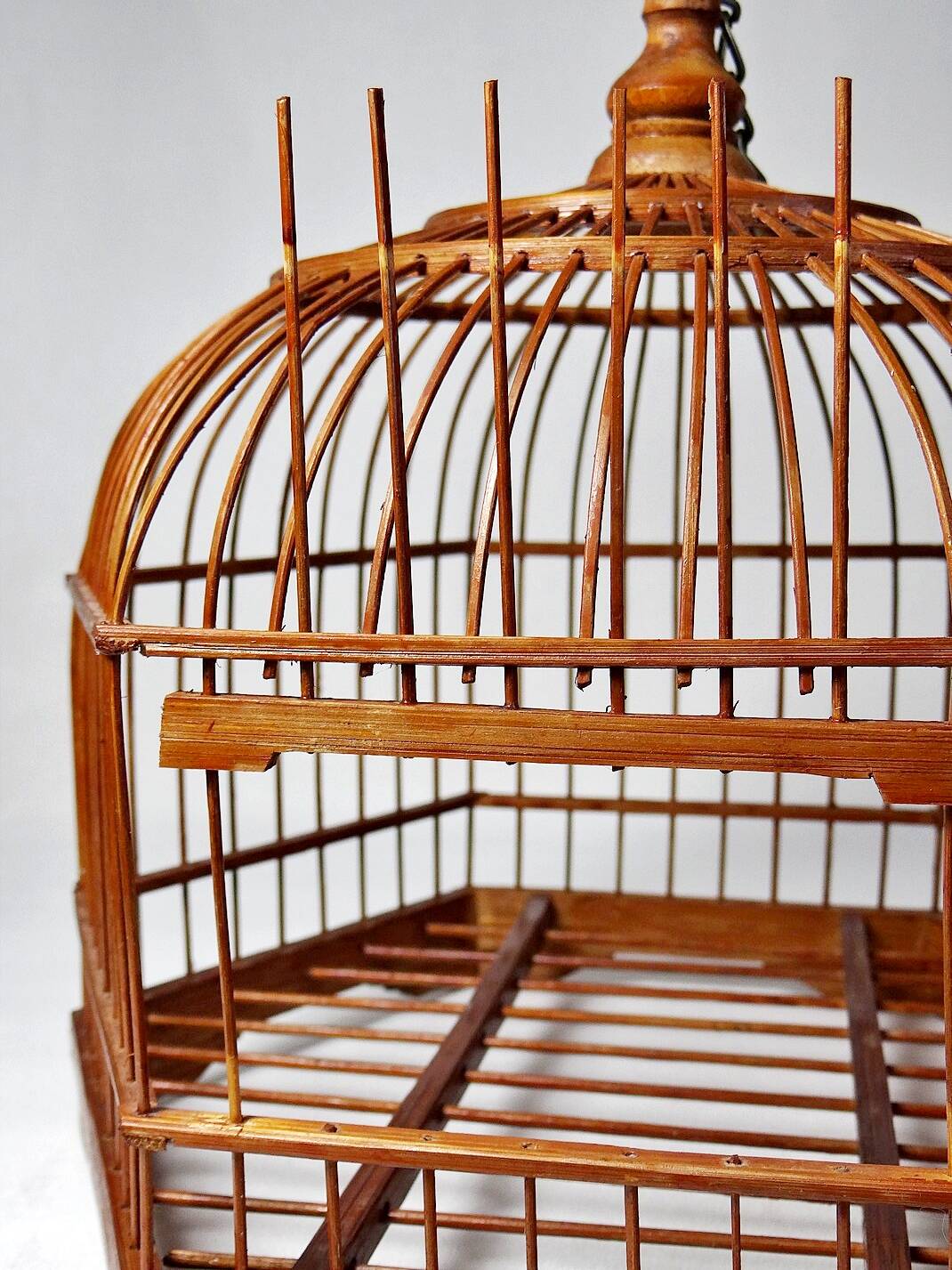 Vintage Chinese Bamboo Decorative Bird Cage