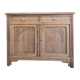 Sideboard two doors two drawers in renovated oak art deco style