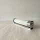Opaline tube and chrome-plated brass wall lamp