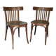 Lot 2 chaises bistrot bois vintage