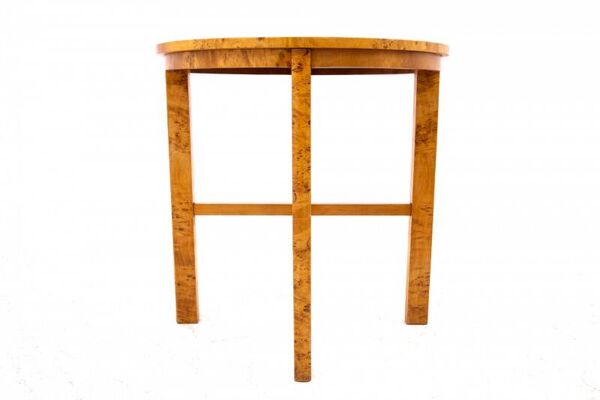 Table d'appoint de style Art Déco en bouleau, milieu du XXe siècle
