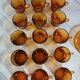 Set of 15 vintage amber Duralex coffee cups.
