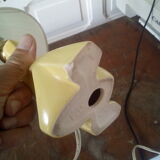 Table lamp in yellow ceramic