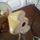 Table lamp in yellow ceramic