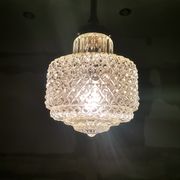 Suspension en verre du milieu du siècle années 1960