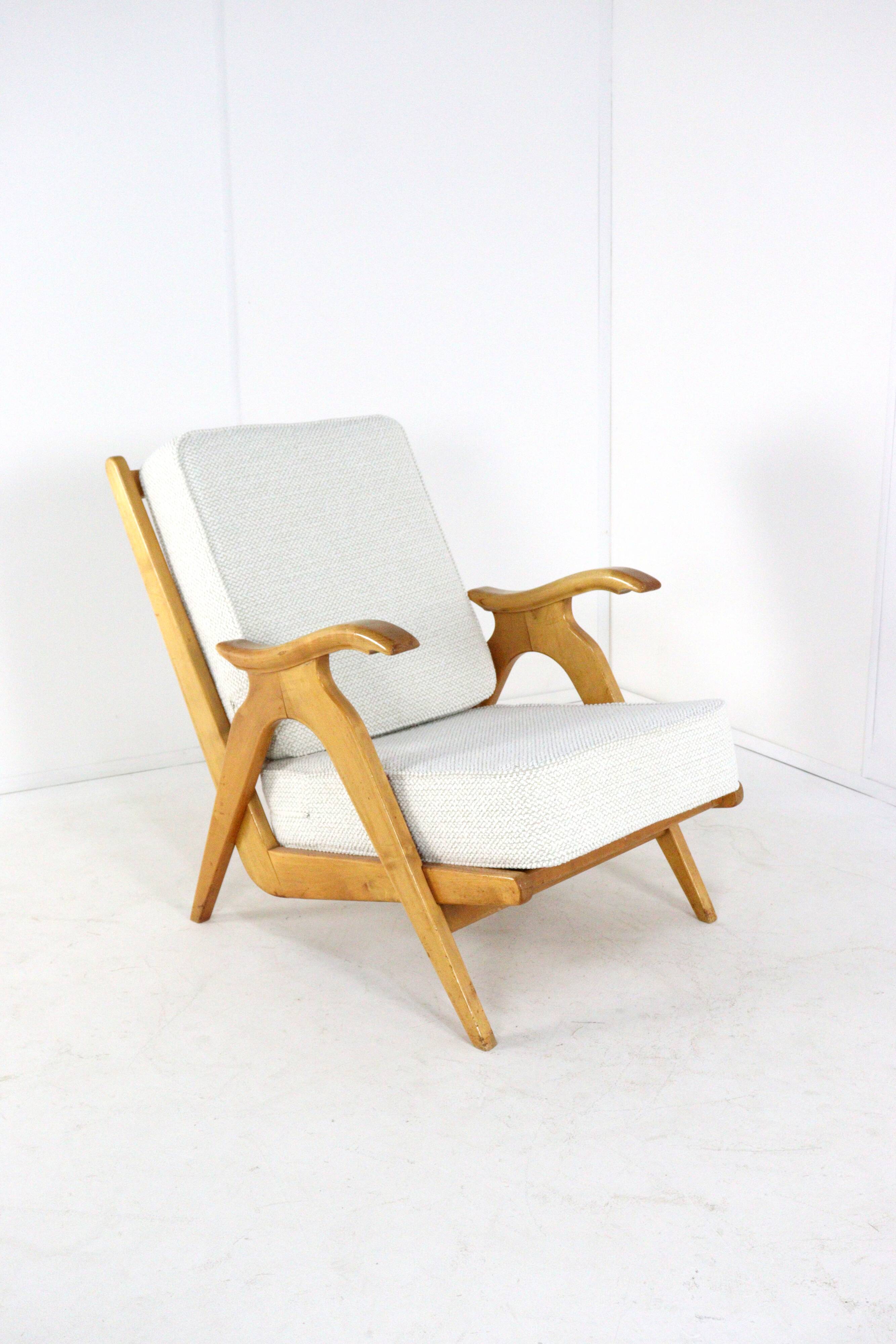 Mid century dutch design Oak armchair 'Nederweert' | more pieces in stock