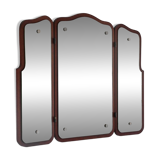 Vintage Scandinavian Mirror with Folding Side Panels