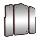 Miroir scandinave vintage avec panneaux latéraux rabattables