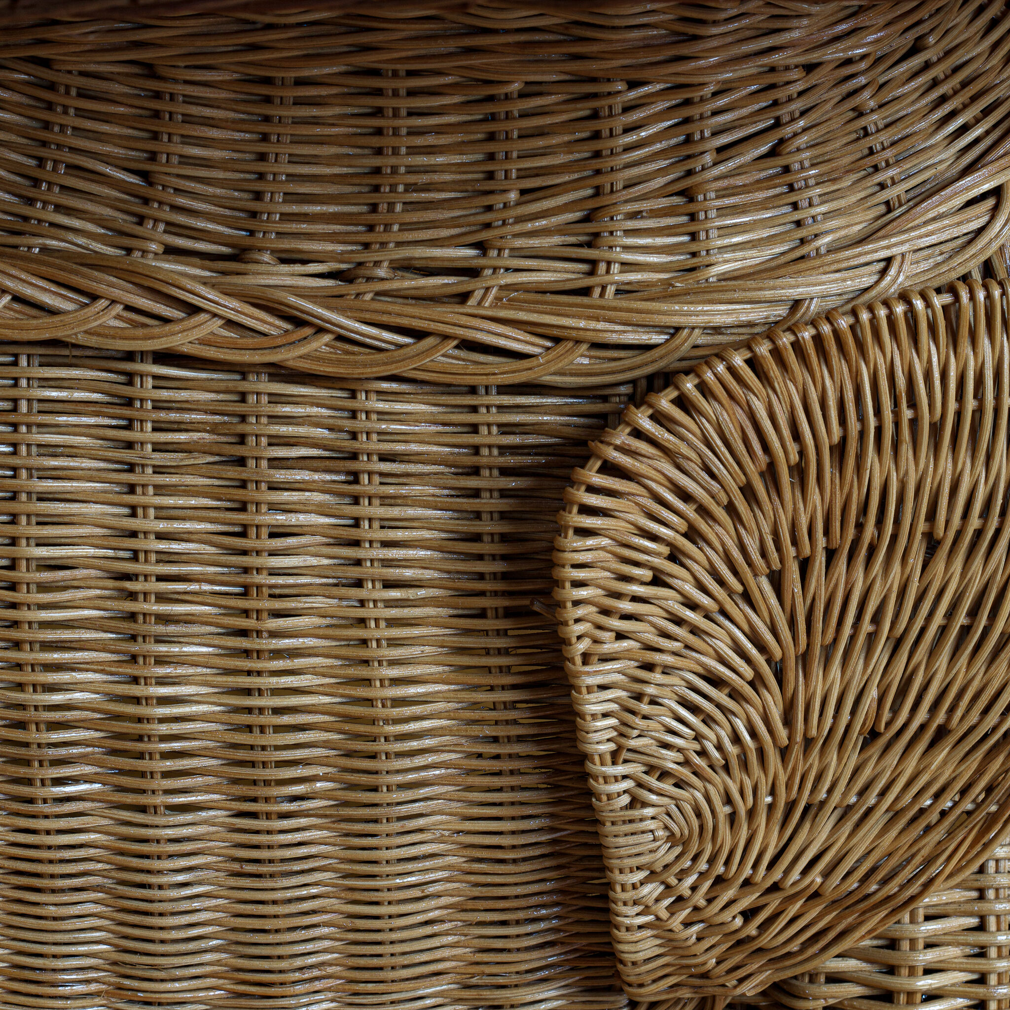 Elephant braided wicker service⎮60s/70s