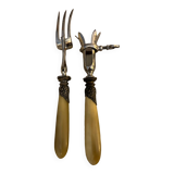 Old lamb handle and fork
