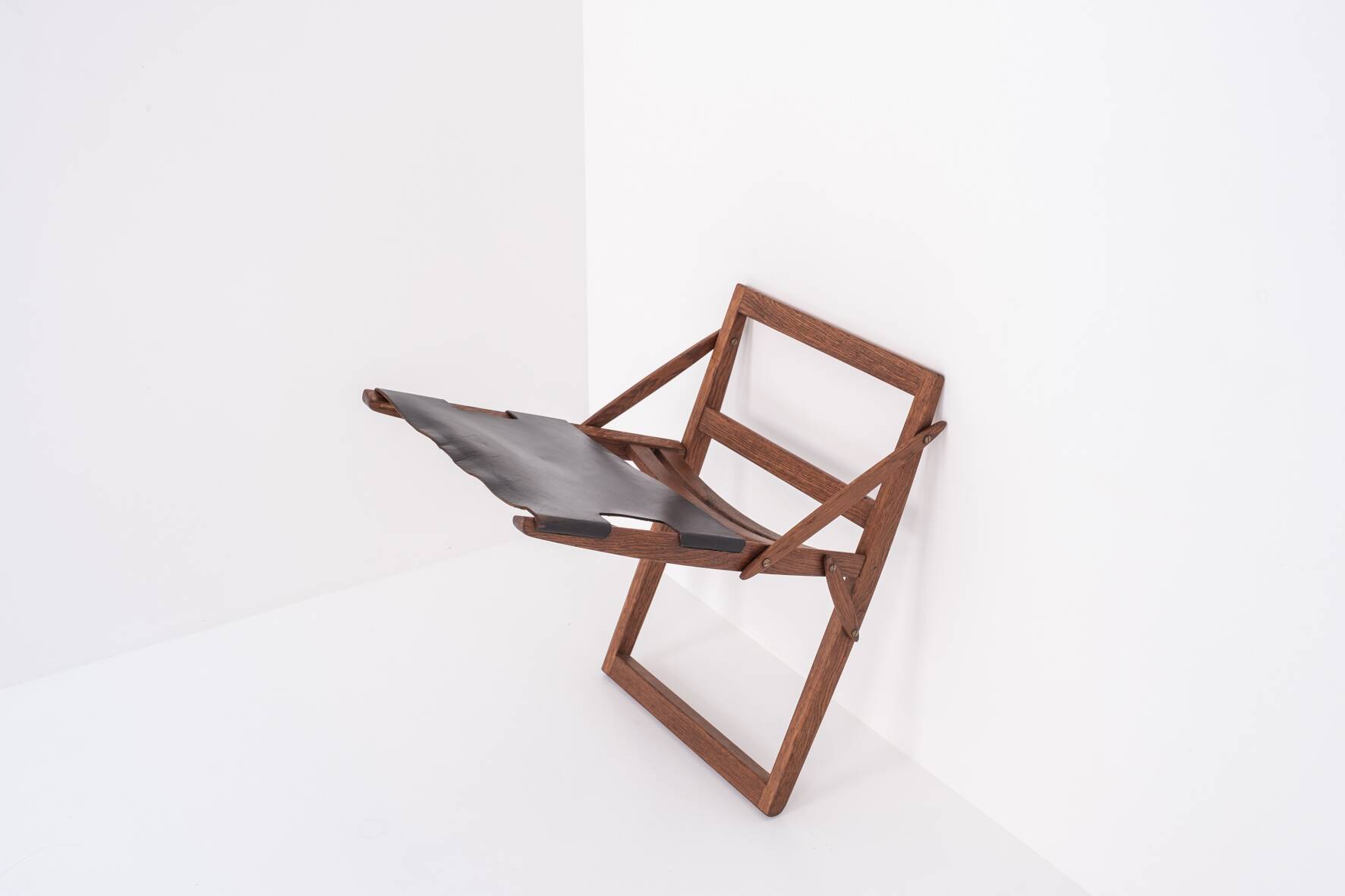 Tabouret pliant rare par Peter Hvidt & Orla Mølgaard-Nielsen pour Ludvig Pontoppidan, Danemark 1959