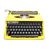 Typewriter Brother deluxe 800 vintage mustard yellow
