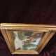 Antique oil painting, french barbizon school, wooden frame