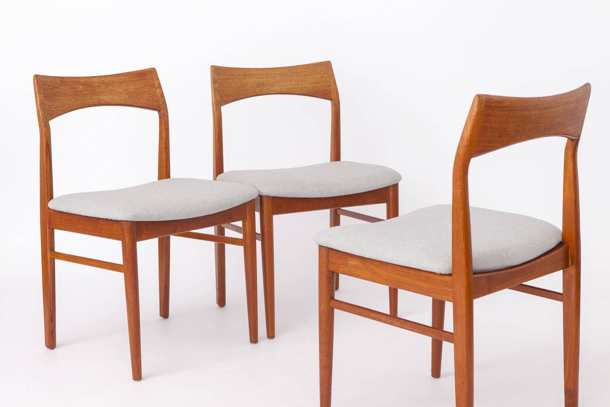 Set of 5 Henning Kjærnulf Teak Dining Chairs, Vejle Stolefabrik, Danish