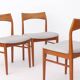 Set of 5 Henning Kjærnulf Teak Dining Chairs, Vejle Stolefabrik, Danish