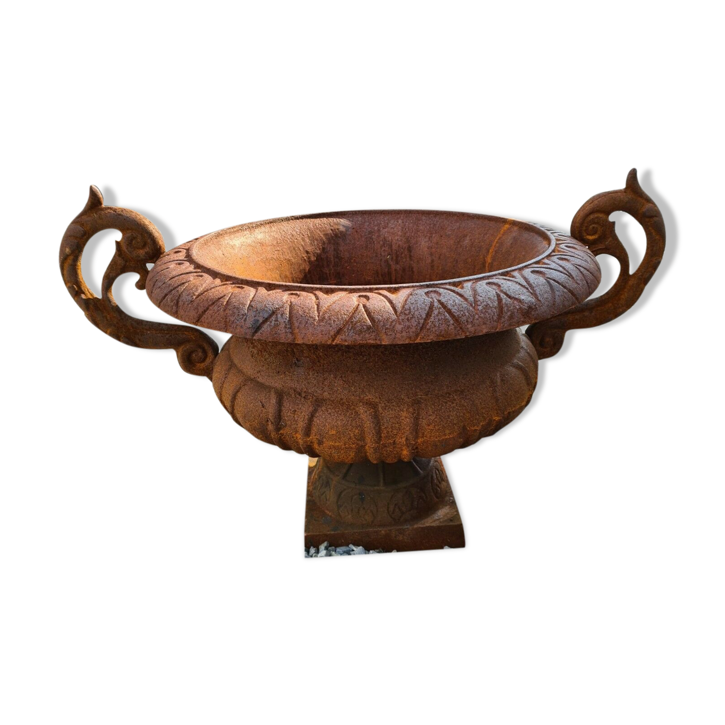 cast iron-eared medici vase