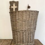 XXL 57cm grey wicker basket