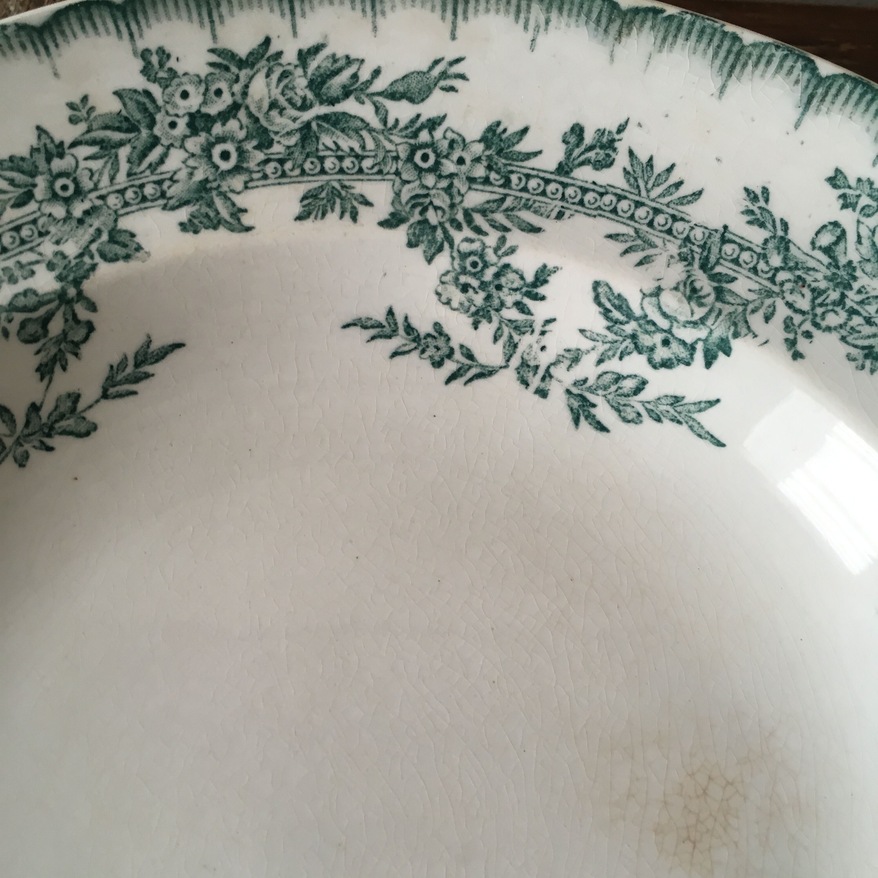 Set of 4 old plates earthenware pottery from Onnaing