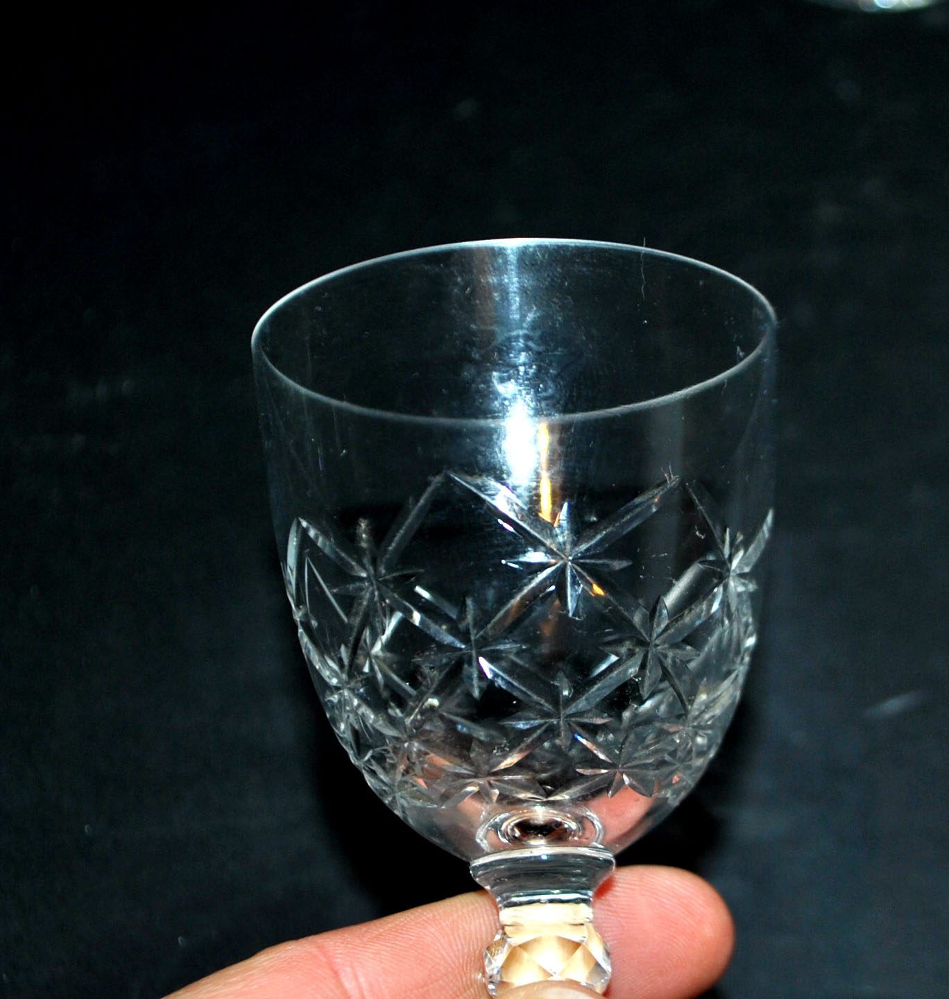 SAINT-LOUIS 10 stemmed glasses in cut crystal MASSENET Size 75