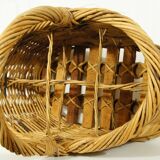 Rattan & bamboo bottle basket