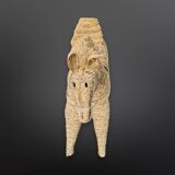 Hand crafted straw donkey, Marocco 1970s