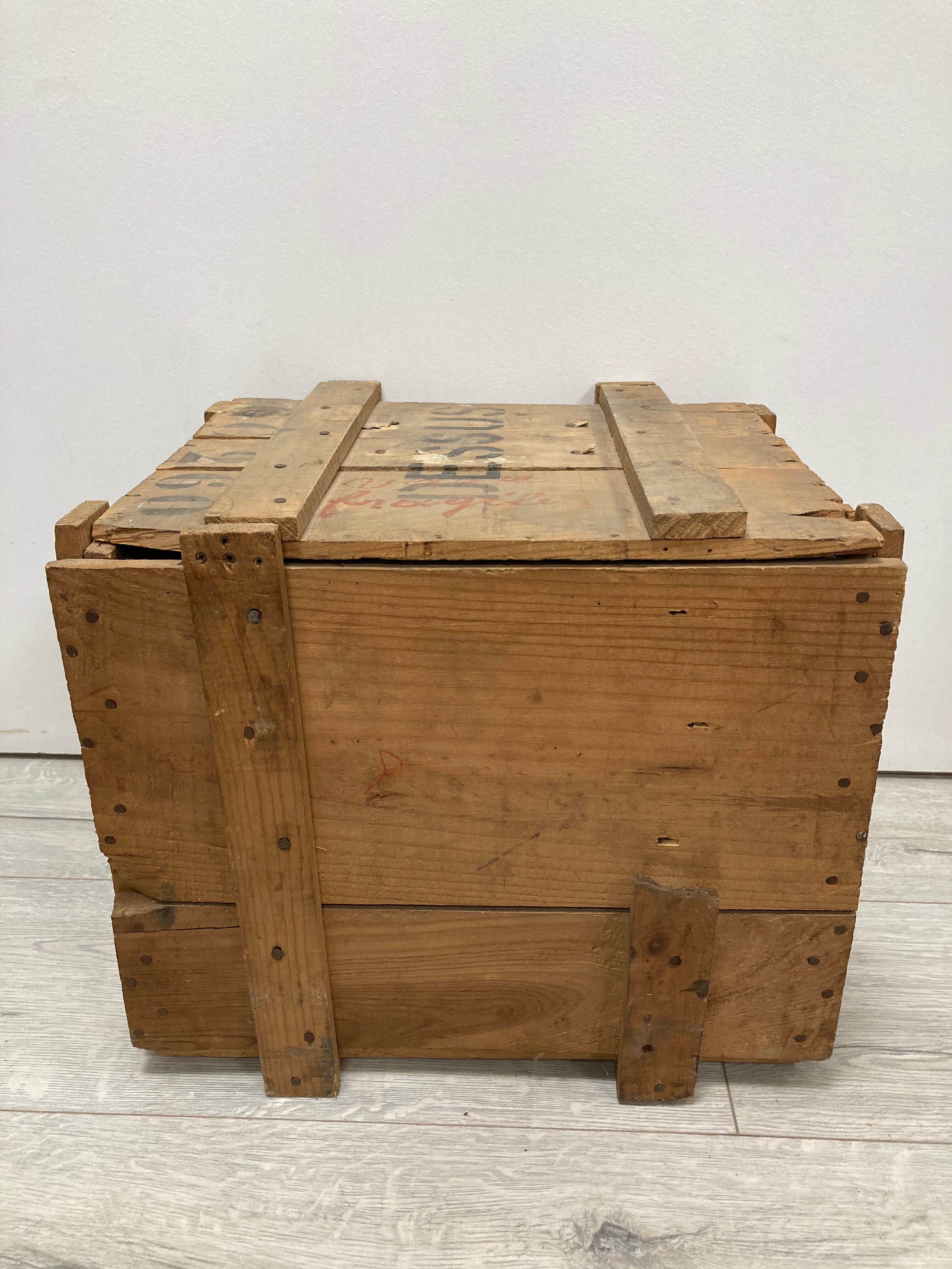 Vintage wooden suitcase