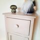 Antique tall cabinet painted white