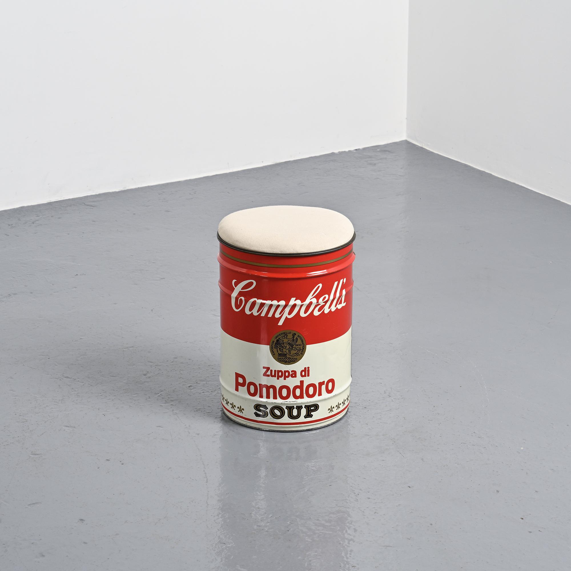 Tabouret « Campbell's Soup Can » par Dino Gavina, Ultramobile Simon, 1971