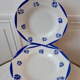 Lot de 6 assiettes creuses Digoin Sarreguemines modèle France