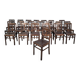 Ensemble de 21 chaises de café en hêtre