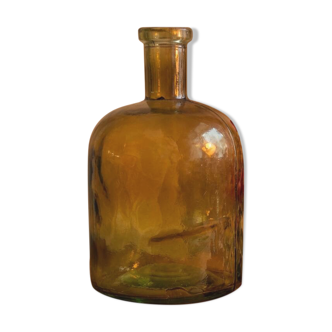 Vintage amber glass bottle – dame jeanne decor – flea market style