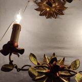 Golden forging sconces. Spain 1940s.