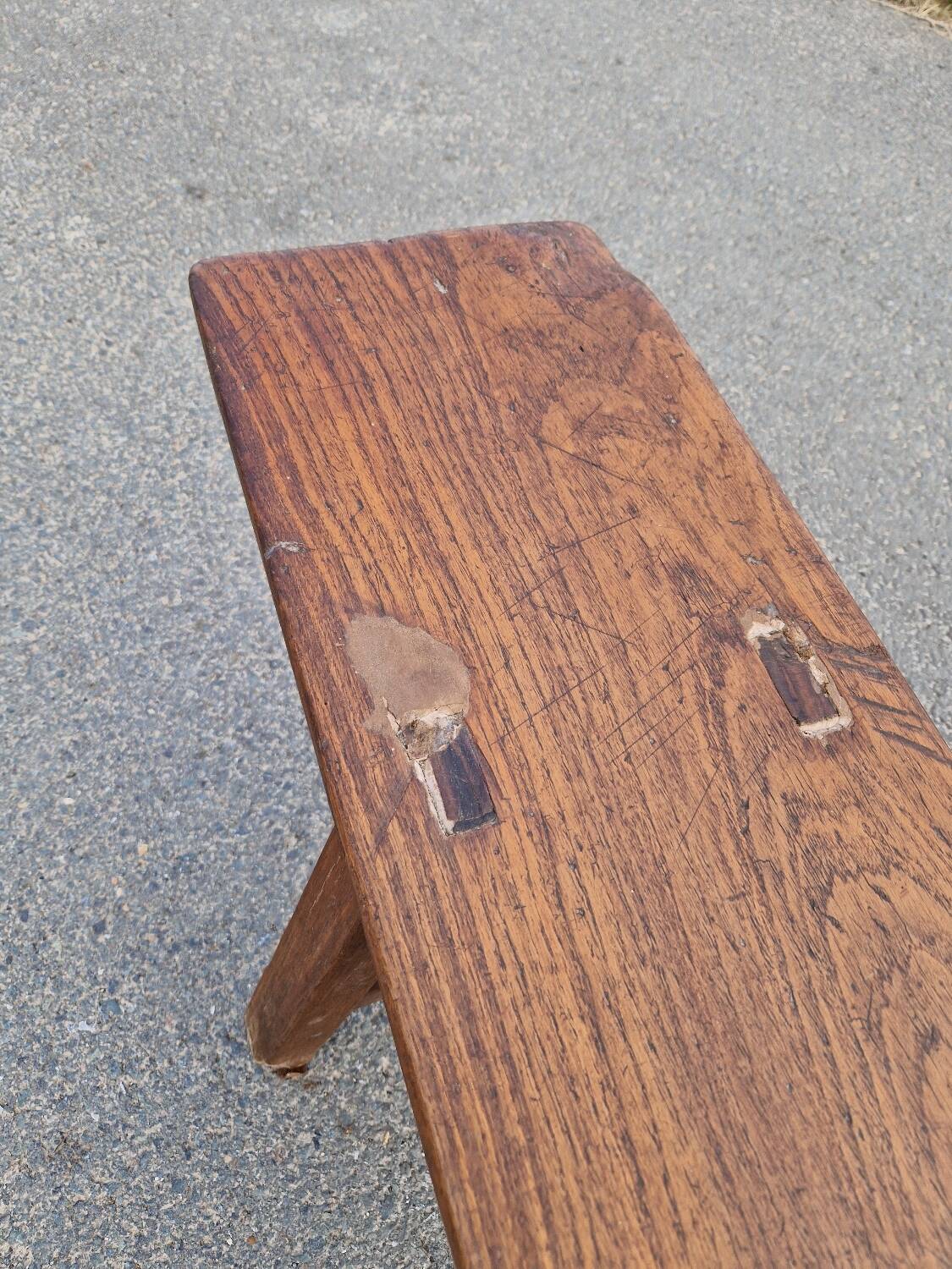 Solid oak bench