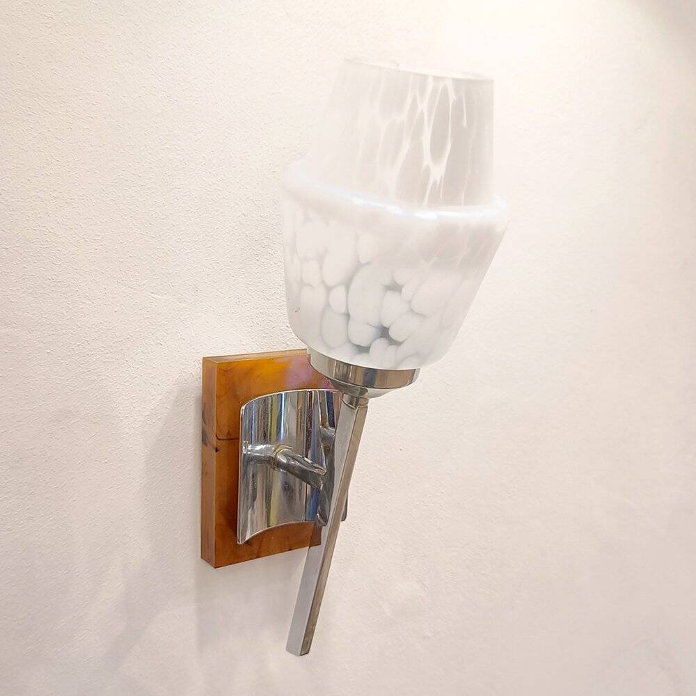 Applique murale marbrée du milieu du siècle en verre de Murano, années 1960.