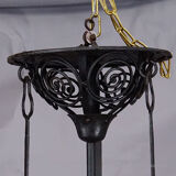 Antique wrought iron chandelier, Germany circa 1900