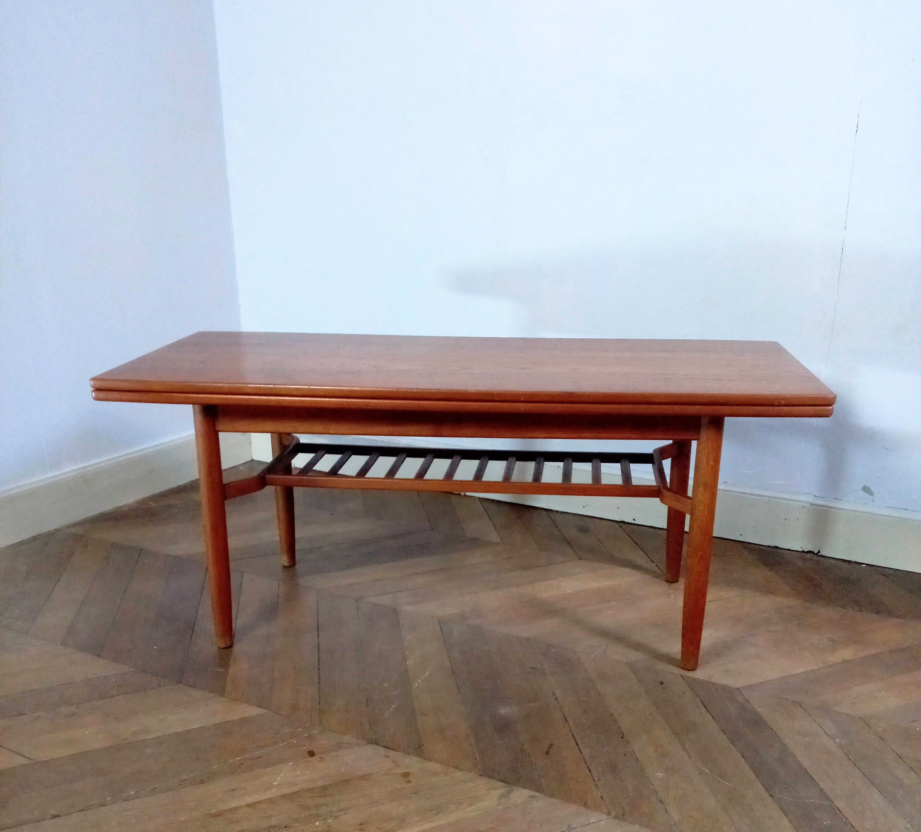 Coffee table with modular system by Folke Ohlsson