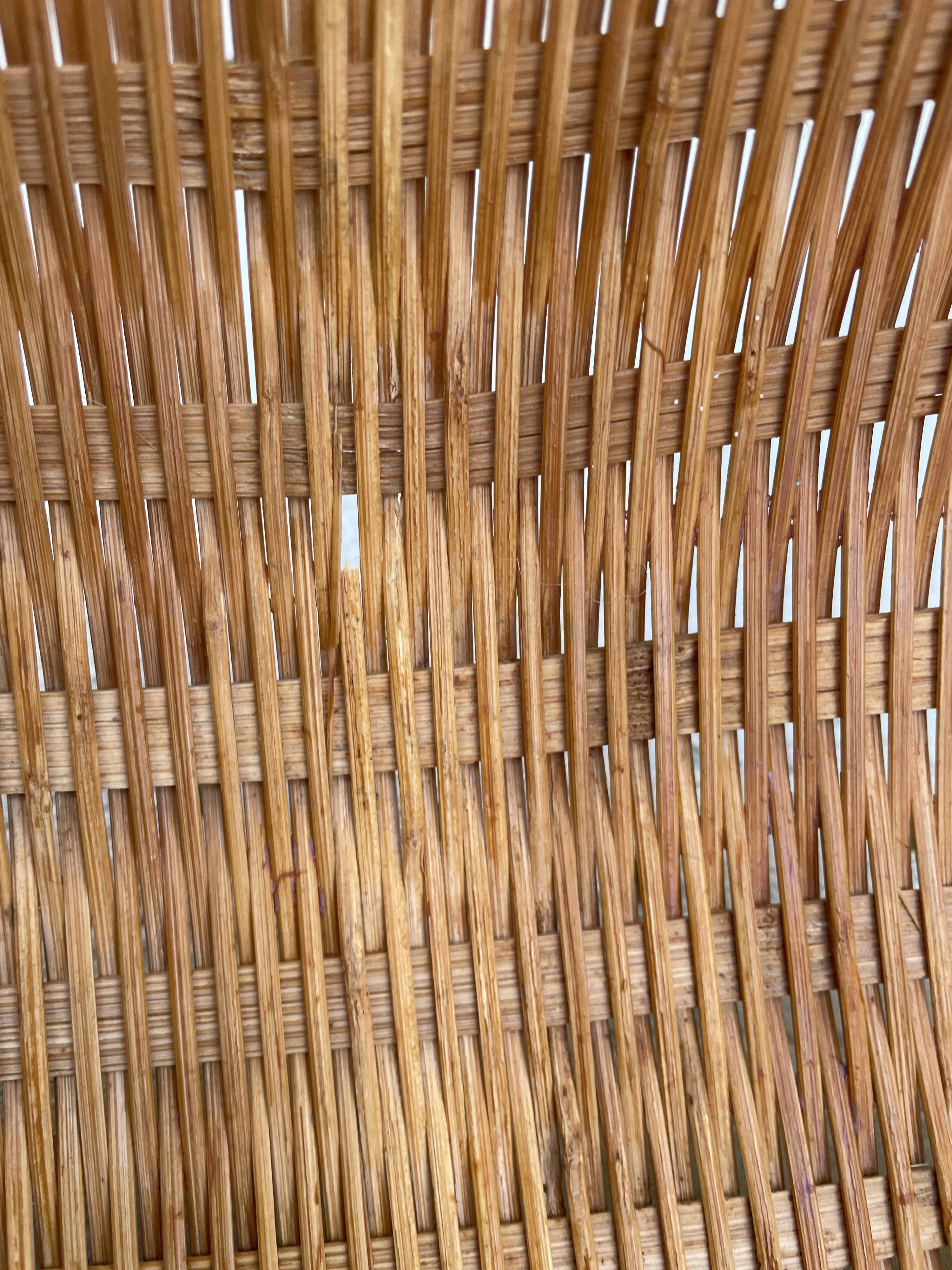 Round Basket made of Asian bamboo