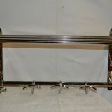Chrome iron coat rack with hat holder