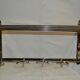 Chrome iron coat rack with hat holder