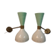 Pair of Italian two-tone appliques in vintage 1950s style