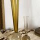 Soliflores vintage en verre bullé teinté
